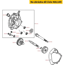 Kymco Getriebeausgangswelle = MB3356 MA1169