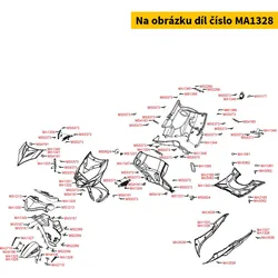 Kymco Zierblende Kotflügel li. MA1328