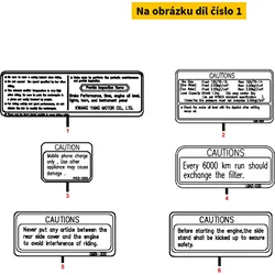 Kymco Aufkleber (Sicherheitshinweise) MA2214