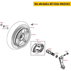 Kymco Felge hi. silber MA2552