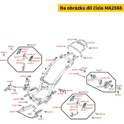Kymco Soziusfussraste re. kpl. MA2568