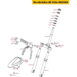 Kymco Kotflügel vo. silber MA2584