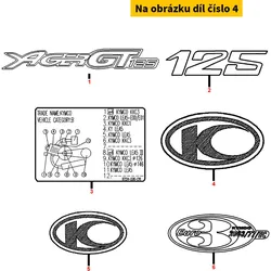 Kymco Emblem (K) 70x38mm, oval MA2624