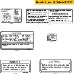 Kymco Aufkleber ( Hinweis Reifen ) MA2627