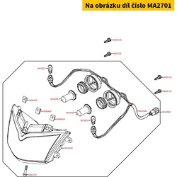 Kymco Schraube Einsteller f. Scheinwerfer MA2701