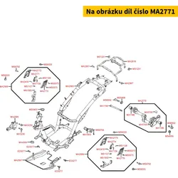 Kymco Halter Soziusfussraste re. MA2771