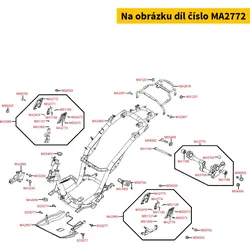 Kymco Abdeckung f. Fussraste hinten re. MA2772