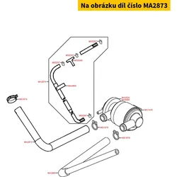 Kymco Schlauch f. Luftzuführung Auspuff MA2873