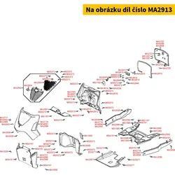 Kymco Beinschild oben silber MA2913