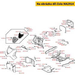 Kymco Abdeckung innen, klar (durchsichtig) MA2914