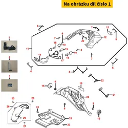 Kymco Halter Radabdeckung am Auspuff MA2968