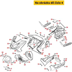 Kymco Verkleidung vor Tank MA3074