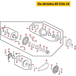 Kymco Fliehkraftkupplung u. Riemenscheibe kpl. MA3091