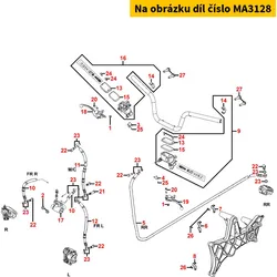 Kymco Bremsschlauch Hebel li. zu Verteiler MA3128