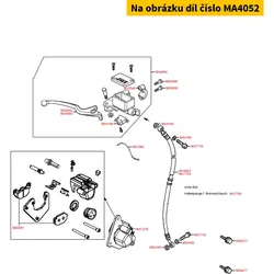 Kymco Bremsschlauch zu Sattel vo. MA4052