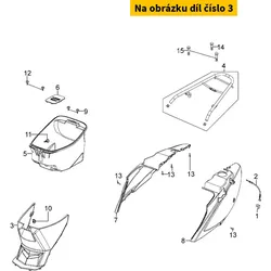 Kymco Helmfachverkleidung vorne Schwarz MA4096