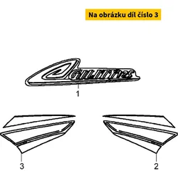 Kymco Aufkleber Dekor li.f.Fzg.Silber/Schwarz MA4138