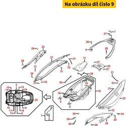 Kymco Deckel i. Staufach f. Luftfilter (m.Hitzeschutz) MA4629
