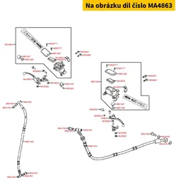 Kymco Bremshebel re. silber MA4863