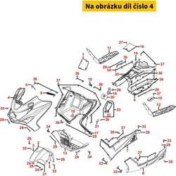 Kymco Frontverkleidung anthrazit MA4869