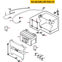 Kymco Batteriefachabdeckung schwarz MA5407