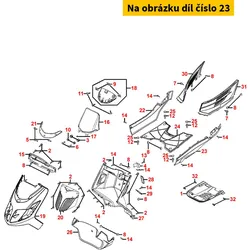 Kymco Trittbrettverkleidung li. schwarz MA5448