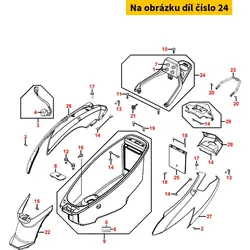 Kymco Abdeckung(Batterie) im Helmfach Schwarz MA5470
