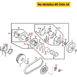 Kymco Fliehkraftkupplung u. Riemenscheibe kpl. MA5510
