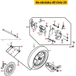 Kymco Felge vorne kpl.silber MA5527