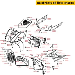 Kymco Trittbrettverkleidung re. f.Fzg.schwarz MA6818