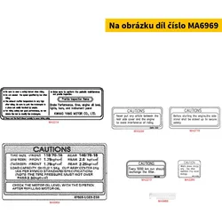 Kymco Aufkleber (Hinweis Reifen) MA6969