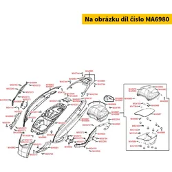 Kymco Topcasedeckel silber MA6980