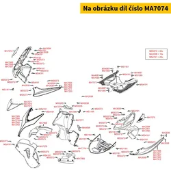 Kymco Lüftungsgitter vorne re. MA7074