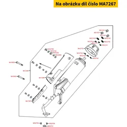 Kymco Auspuffblende Auspuffkrümmer MA7267