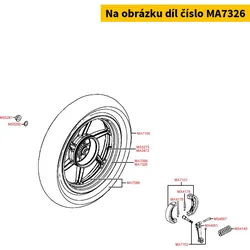 Kymco Felge hi. weiß MA7326