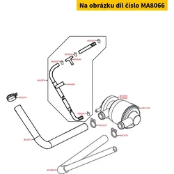 Kymco Sekundärluftfilter (aufnahme Gummihalter 25mm breit) MA8066