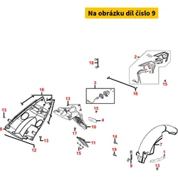 Kymco Halter f. Spritzschutz hinten MA8687