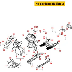 Kymco Abdeckung Front f. Fzg. steingrau MB0031
