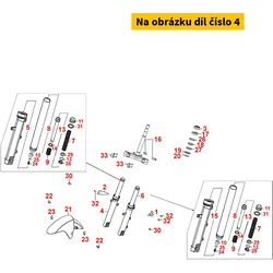 Kymco Gabelholm re. kpl. MB0052