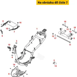 Kymco Strebe li. f. Trittbrett MB0130