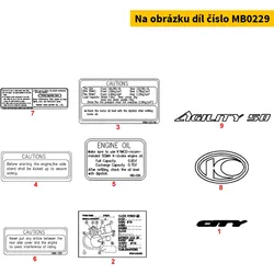 Kymco Typenschild MB0229