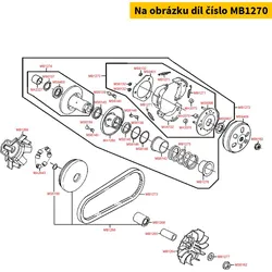 Kymco Trägerplatte Kupplung kpl MB1270