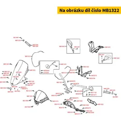 Kymco Plastikrahmen auf Ziffernblatt un. Tachoglas chrom MB1322