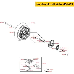 Kymco Bremsscheibe  vorne, kpl = MB1732 MB1409