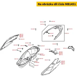 Kymco Seitenverkleidung li. f.Fzg.weiss MB1451