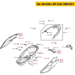 Kymco Helmfachverkleidung hinten f.Fzg.weiss MB1453