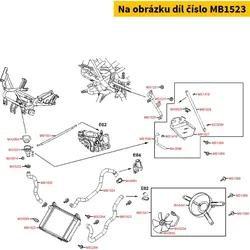 Kymco Kühlwasserschlauch Kühler z. Thermostat MB1523