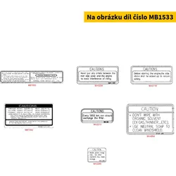 Kymco Aufkleber (Sicherheitshinweise) MB1533