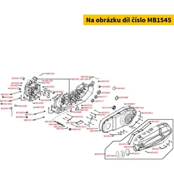 Kymco Abdeckung Variomatikdeckel, schwarz/bronzefarben MB1545