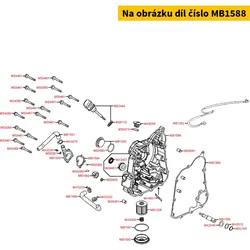 Kymco KW-Deckel re.  inkl. 1 x MA3407 + 1x MS9451 = MC0632 MB1588